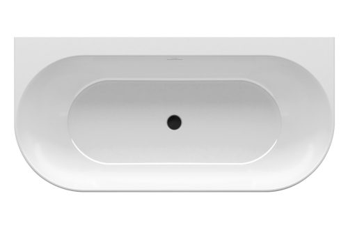 Freedom Wall 166x80 akrilkád, fehér, fehér/fekete/króm lefolyó