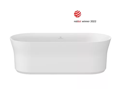 Ypsilon 180x80 akrilkád, fehér szabadonálló, fehér/fekete/króm lefolyó
