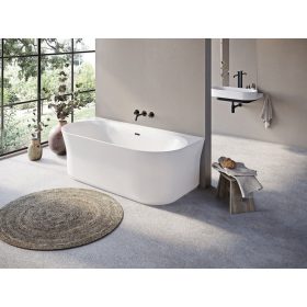   Ravak Akrilkád YPSILON W 1780x860 fehér/FEKETE szabadonálló,fekete lefolyóval