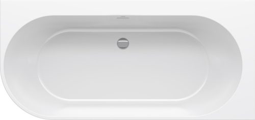 Freedom Corner 170x80 akrilkád, jobb, fehér, fehér/fekete/króm lefolyó