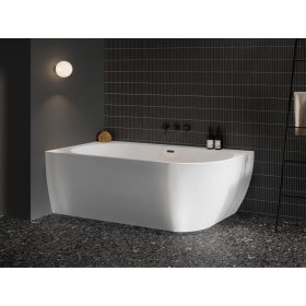   Ravak Freedom Corner 170x80 akrilkád, bal, fehér, fekete túlfolyóval