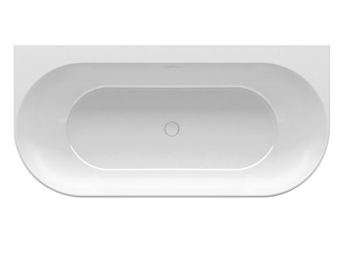 Ravak Freedom Wall 166x80 akrilkád, fehér, fehér túlfolyóval
