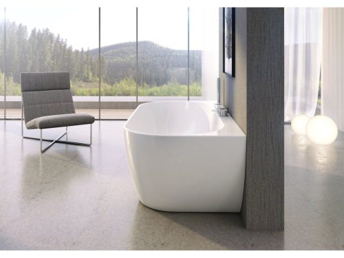 Ravak Freedom Wall 166x80 akrilkád, fehér, fehér túlfolyóval