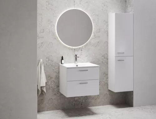 Chrome Slim 80 mosdó fehér, furattal