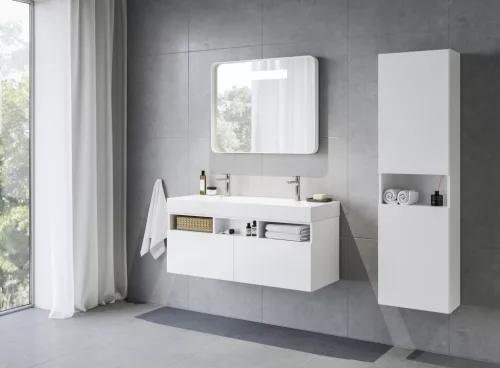 Natural Duo 120 duplamosdó fehér, nyílással