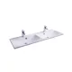 Flat Duo 120 duplamosdó fehér, nyílással