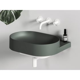 Yard 60 kerámiamosdó Grey Green, túlfolyó furat nélkül