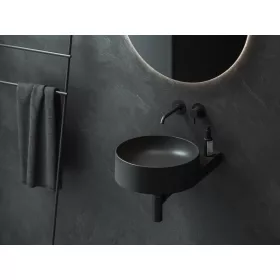   Yard 40 kerámiamosdó matt fekete, túlfolyó furat nélkül