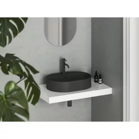 Ceramic Slim Shelf O 55 kerámiamosdó matt fekete