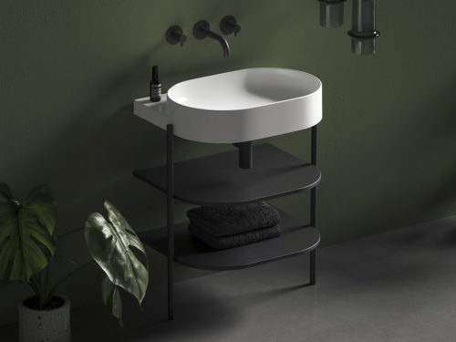 Yard 60 kerámiamosdó, fehér, túlfolyó furat nélkül