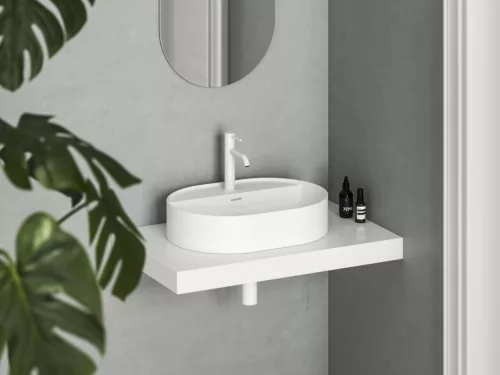 Ceramic Slim Shelf O 55 kerámiamosdó matt fehér