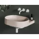 Yard 60 kerámiamosdó Alabaster Pink, túlfolyó furat nélkül