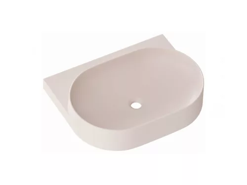Yard 60 kerámiamosdó Alabaster Pink, túlfolyó furat nélkül