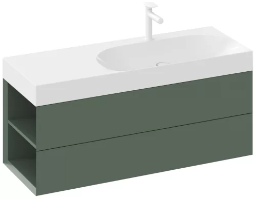 Lite 120/80 mosdó bal fehér, túlfolyó nélkül, csaptelep furattal