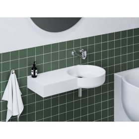   ARC 83/43 mosdó bal fehér, túlfolyó és csaptelep furat nélkül