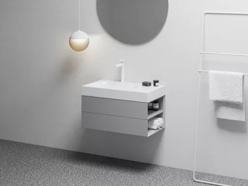 Lite 80/60 mosdó jobb fehér, túlfolyó nélkül, csaptelep furattal