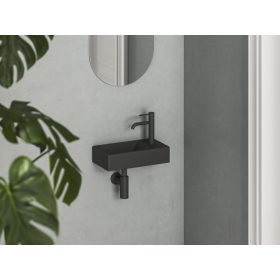 Veda Wall 40 kézmosó jobb matt fekete